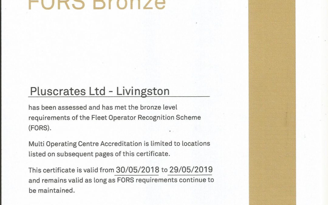 Scotland depot achieves FORS Bronze accreditation