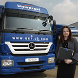 Universal Commercial Relocation - Sarah Cole with UCR Truck