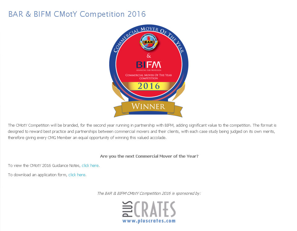 BAR & BIFM cmoty 2016 press release