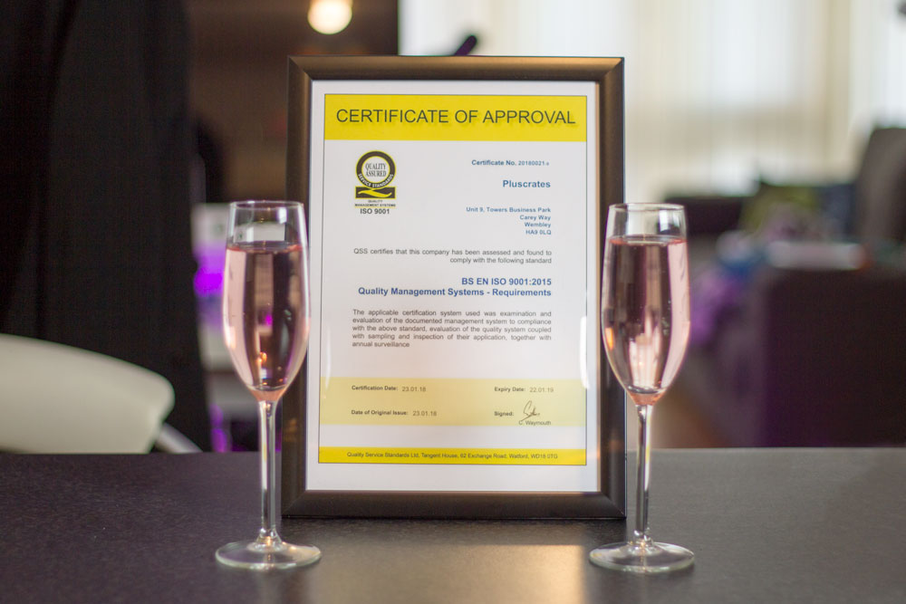 Pluscrates ISO:9001 certificate
