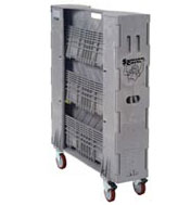 Hire Folding Plastic Library Trolley - Folded